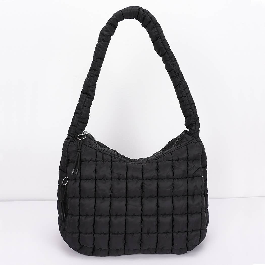 Quilted Nylon Padded Crossbody Bag