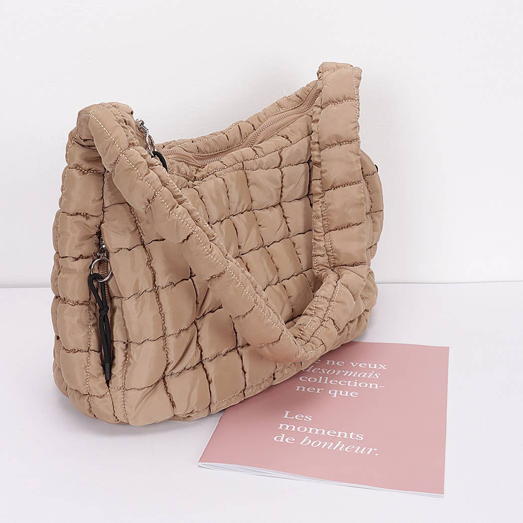 Quilted Nylon Padded Crossbody Bag