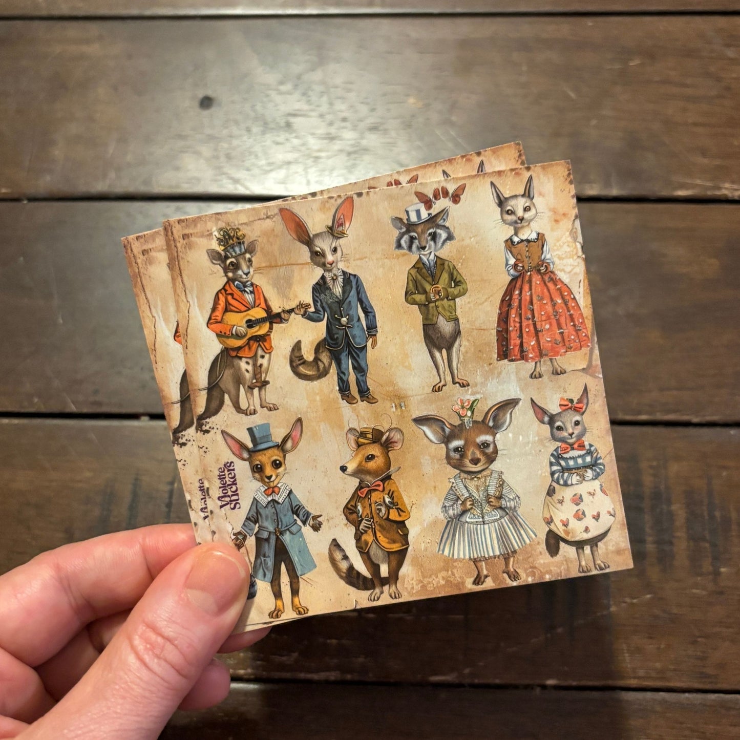 Quirky Animal Stickers | 4" x 4" Stickers | 2 Sheets