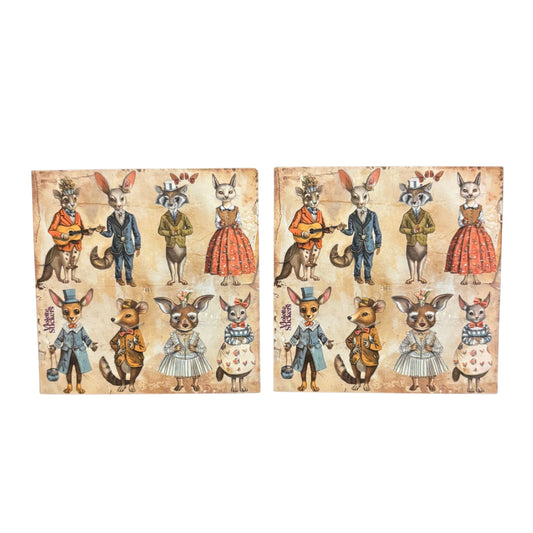 Quirky Animal Stickers | 4" x 4" Stickers | 2 Sheets-Violette Stickers-The Bullish Store