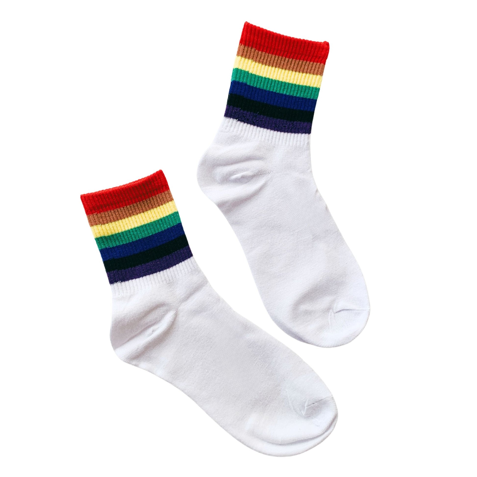 Rainbow Bobby Socks | Pride Themed Retro Short Tube Socks