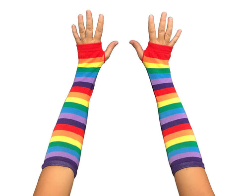 Rainbow Fingerless Gloves | Pride LGBTQ Arm Cover