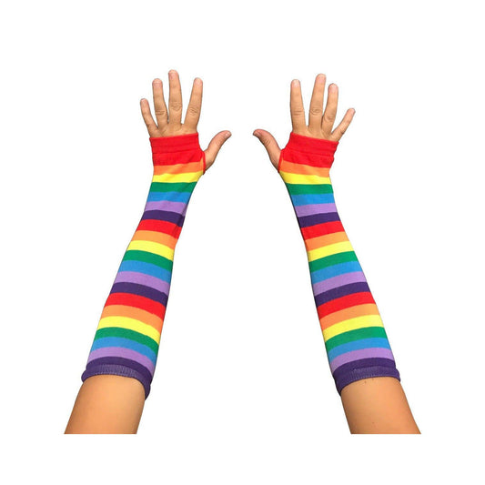 Rainbow Fingerless Gloves | Pride LGBTQ Arm Cover