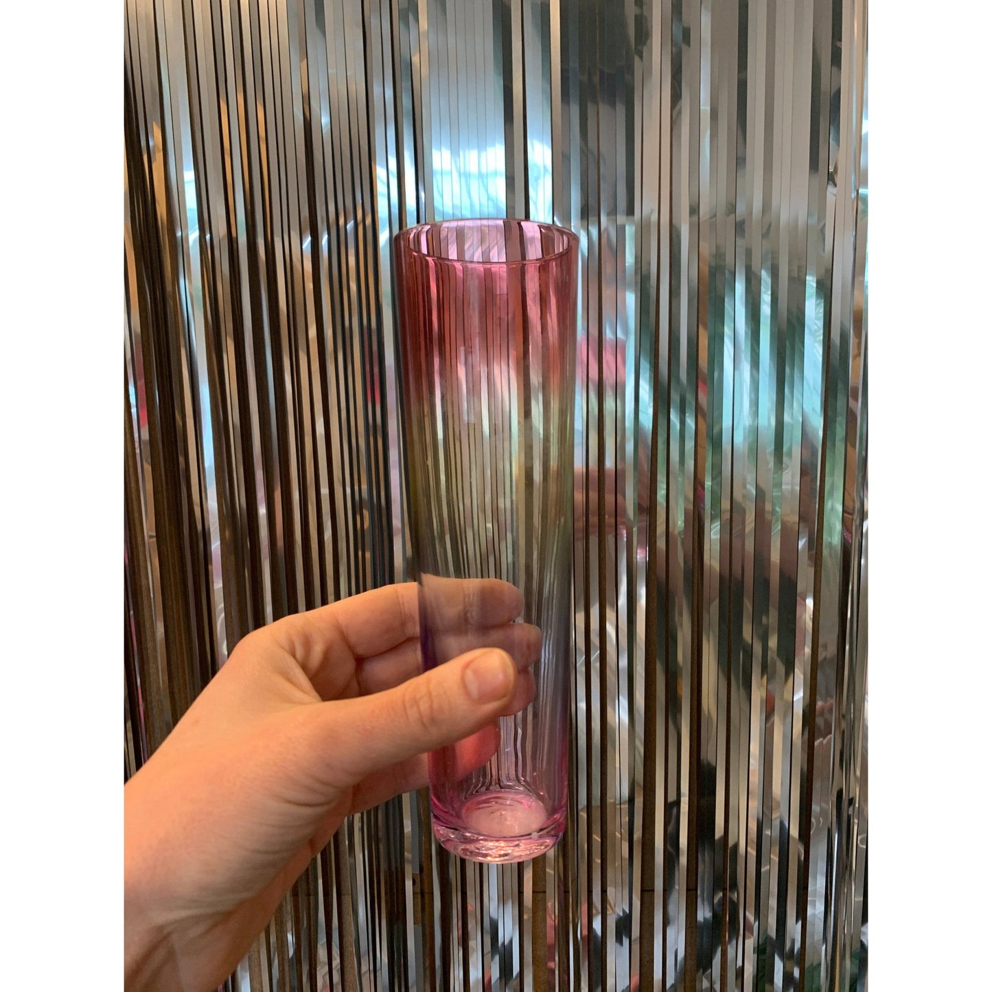 Rainbow Flat-Bottom Champagne Glass Flute