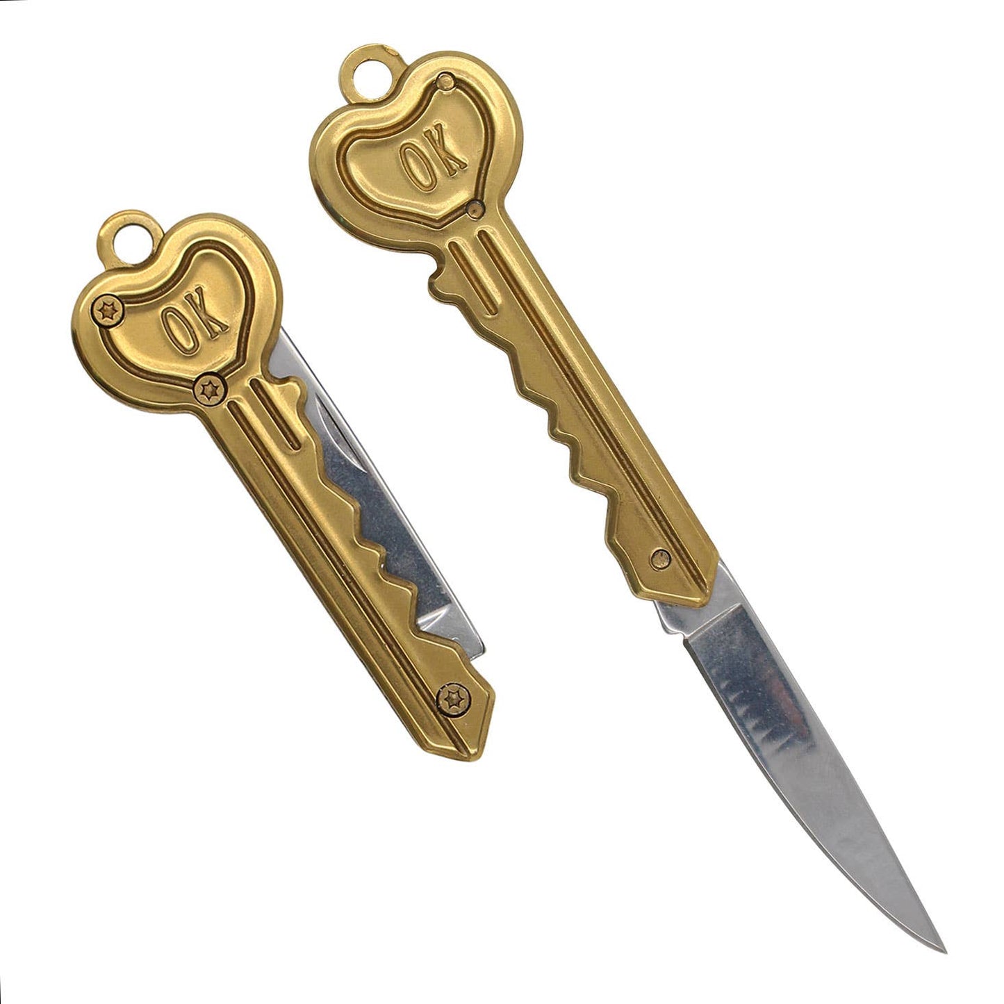 Rainbow Knife Keychain | 'OK' Utility Pocketknife | 2" Blade-Real Sic-The Bullish Store