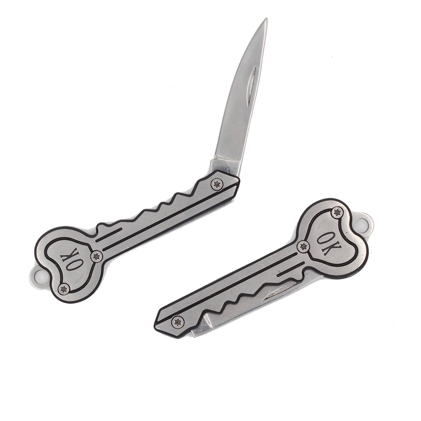 Rainbow Knife Keychain | 'OK' Utility Pocketknife | 2" Blade