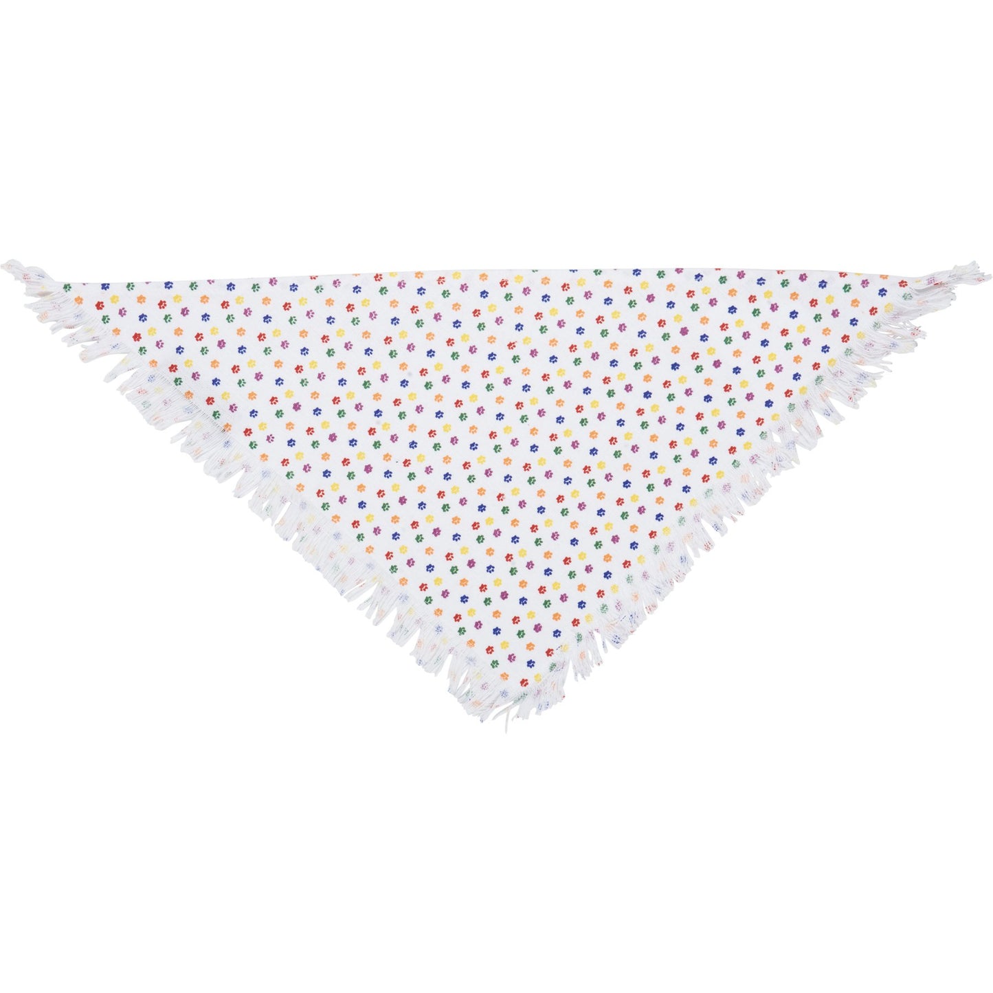 Rainbow Plaid Pet Bandana Set | Pride Dog Bandanas | Rainbow Paw & Plaid Cotton Pet Scarf Set