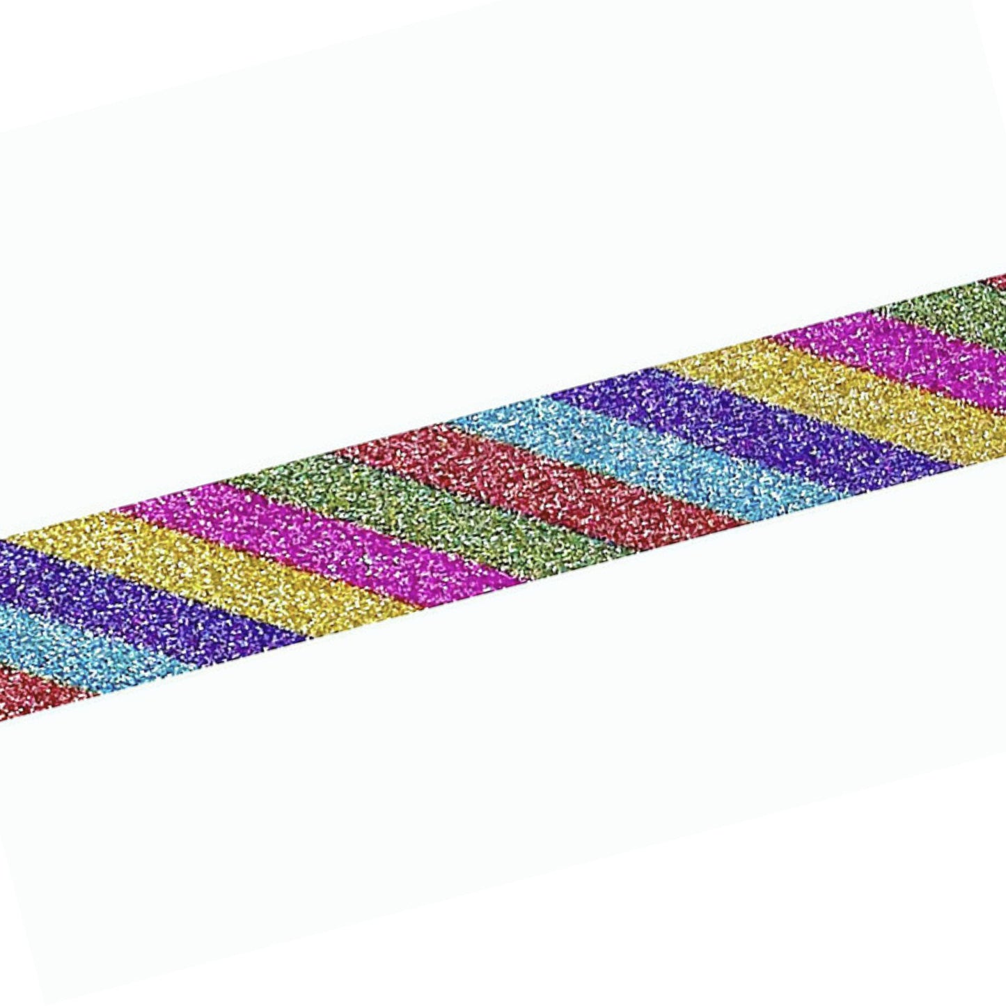 Rainbow Stripe Glitter Washi Tape