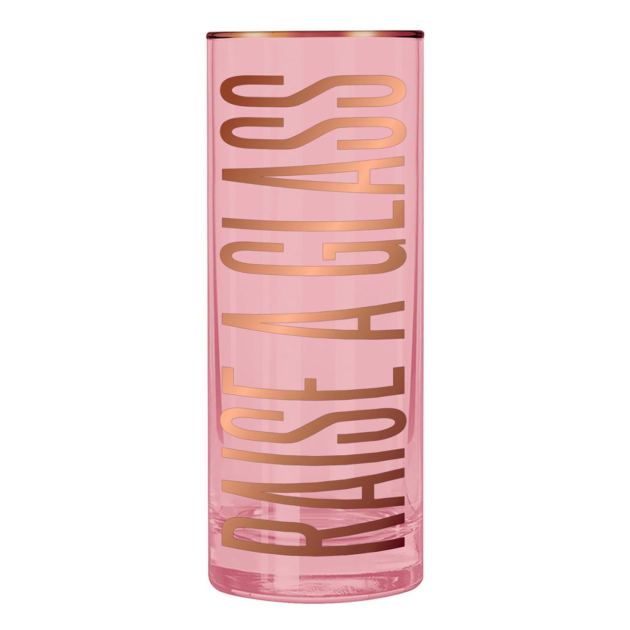 Raise A Glass Collins Cocktail Glass in Pink | 17 oz.