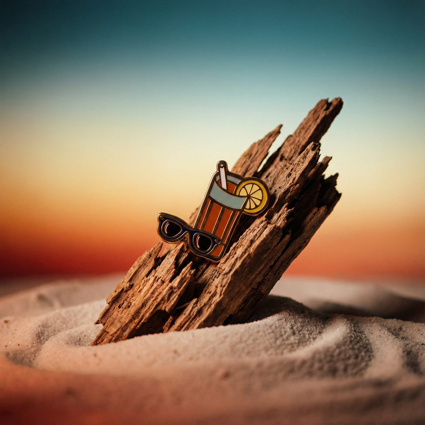 Raised On Sweet Tea & Sunshine Enamel Pin