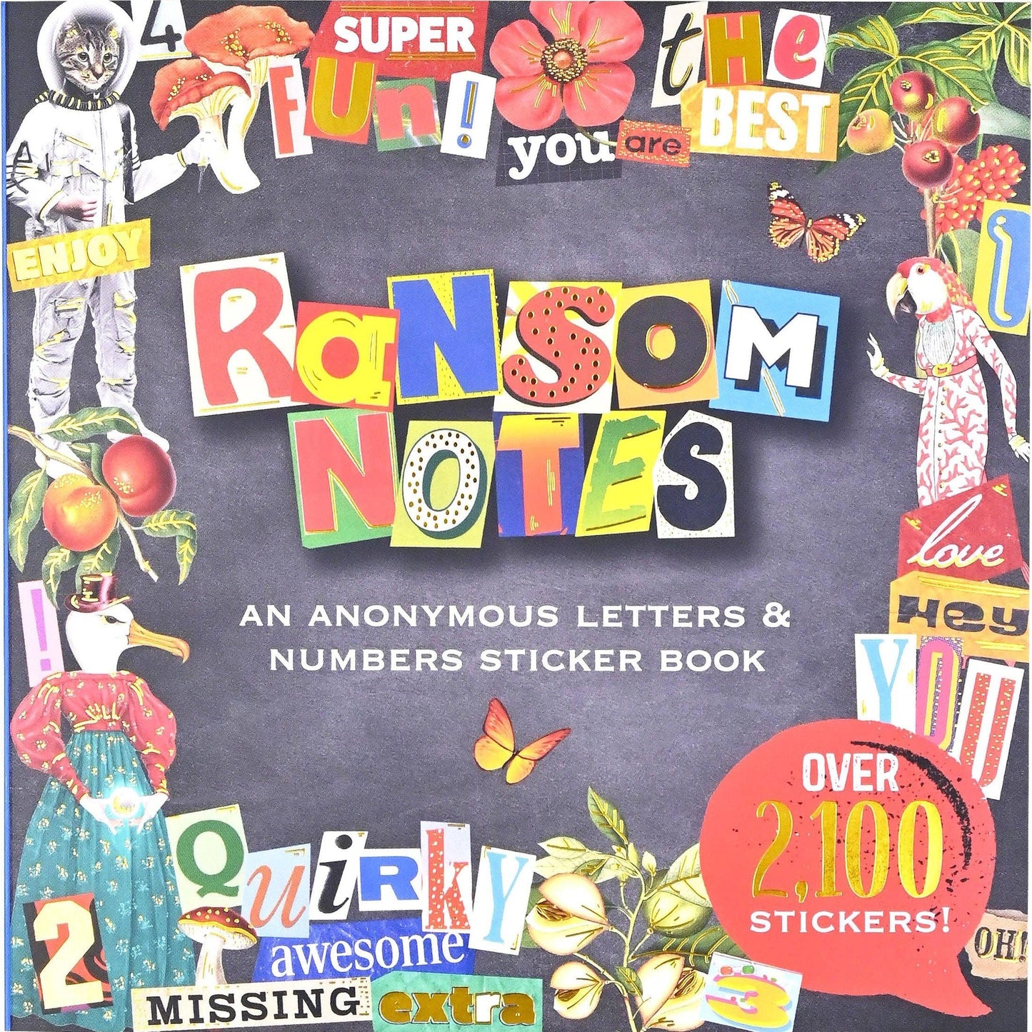Ransom Notes Sticker Book | 2,100+ Retro Letters & Numbers Stickers on 50 Pages for Journals & Collage