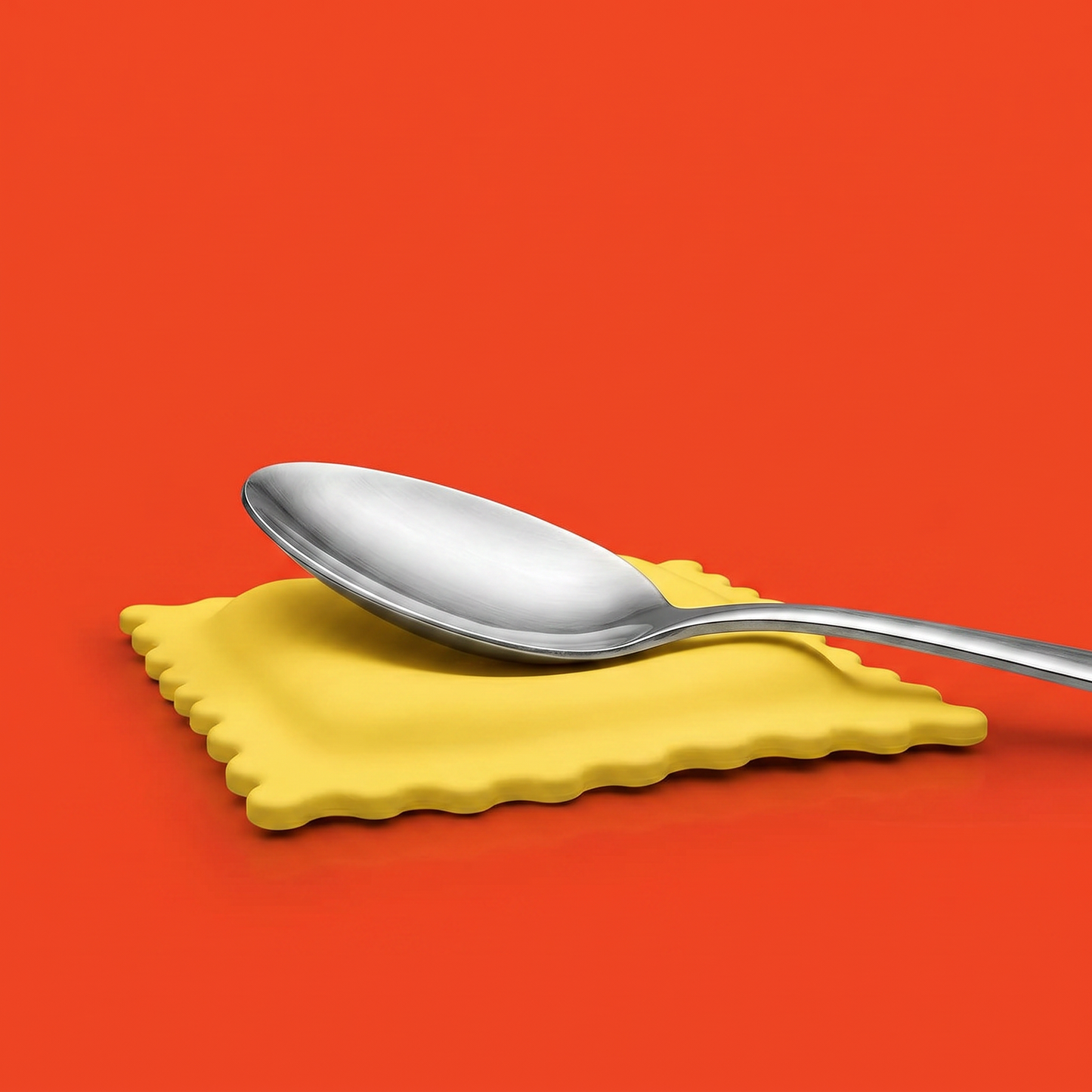 Ravioli Spoon Rest | Square Silicone Pasta Themed Holder for Ladle or Spatula