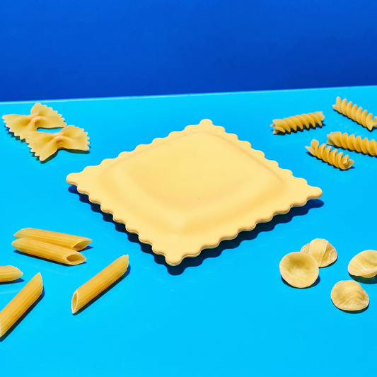 Ravioli Spoon Rest | Square Silicone Pasta Themed Holder for Ladle or Spatula