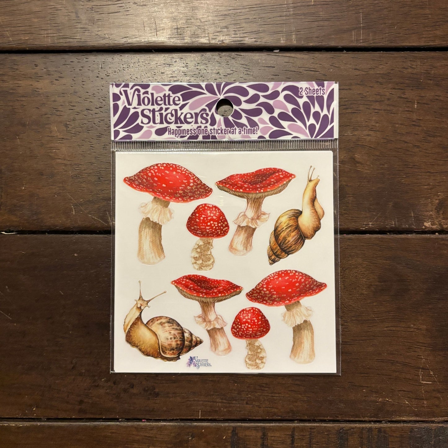 Real Mushrooms Stickers | 4" x 4" Paper Stickers | 2 Sheets