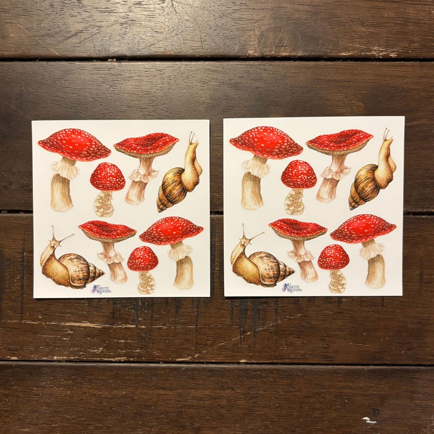 Real Mushrooms Stickers | 4" x 4" Paper Stickers | 2 Sheets