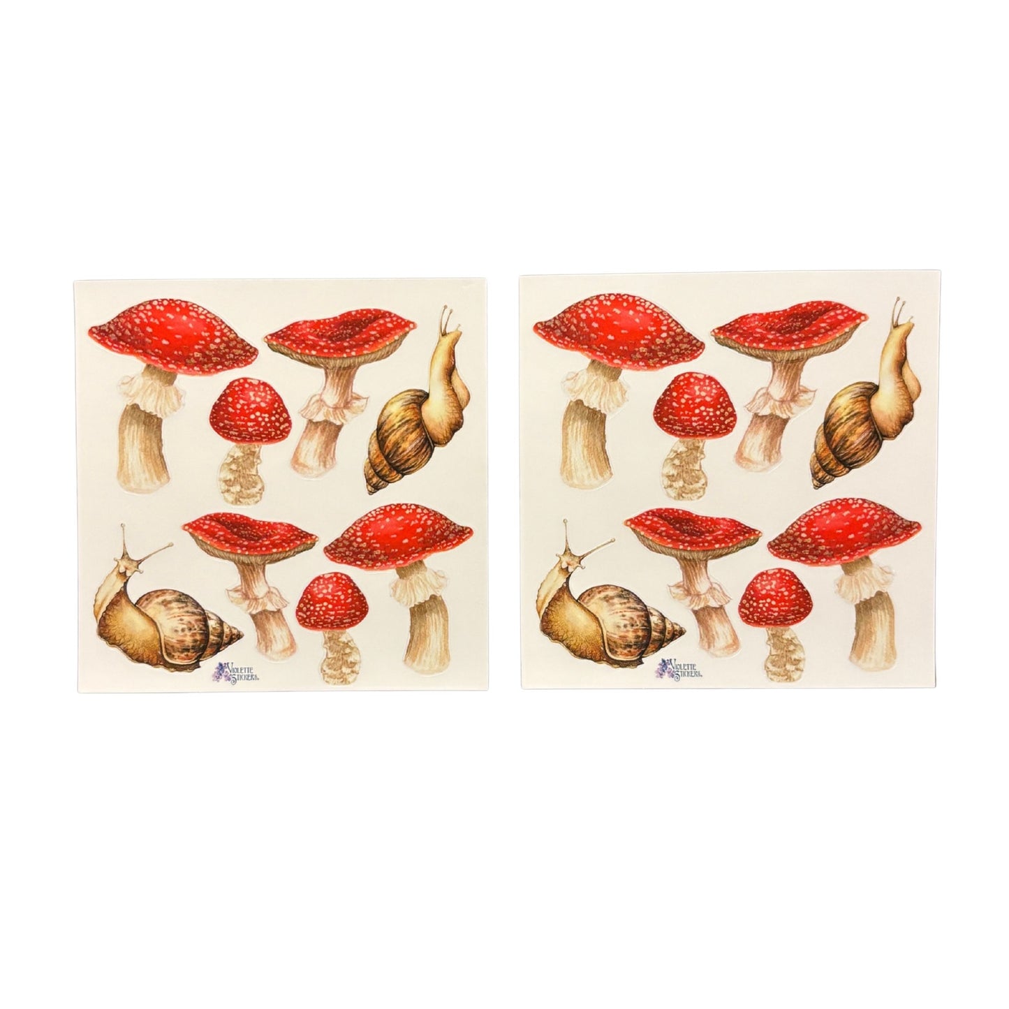 Real Mushrooms Stickers | 4" x 4" Paper Stickers | 2 Sheets