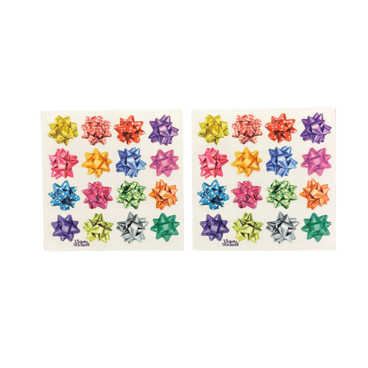 Realistic Present Bows Stickers | 4" x 4" | 2 Sheets-Violette Stickers-The Bullish Store