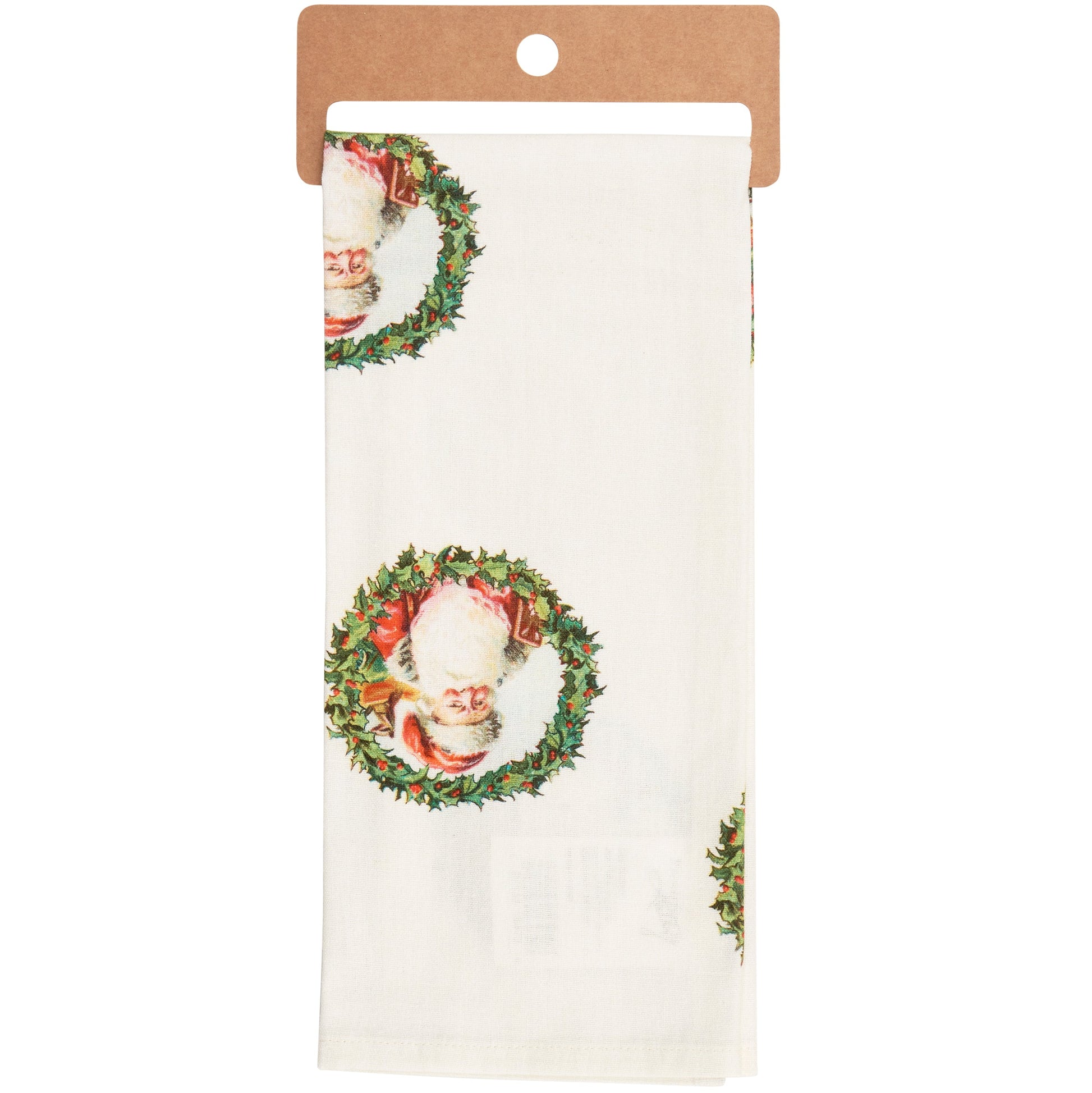 Rebel Without A Claus Kitchen Towel | Christmas-themed Cotton Hand Tea Dish Cloth | 18" x 28"