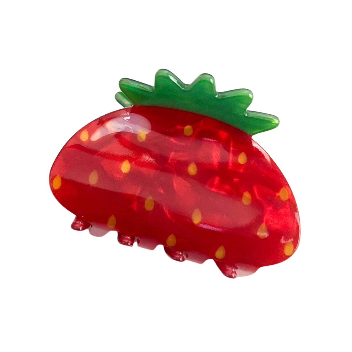 Red Strawberry Resin Hair Claw Clip-SoapElenGlen-The Bullish Store