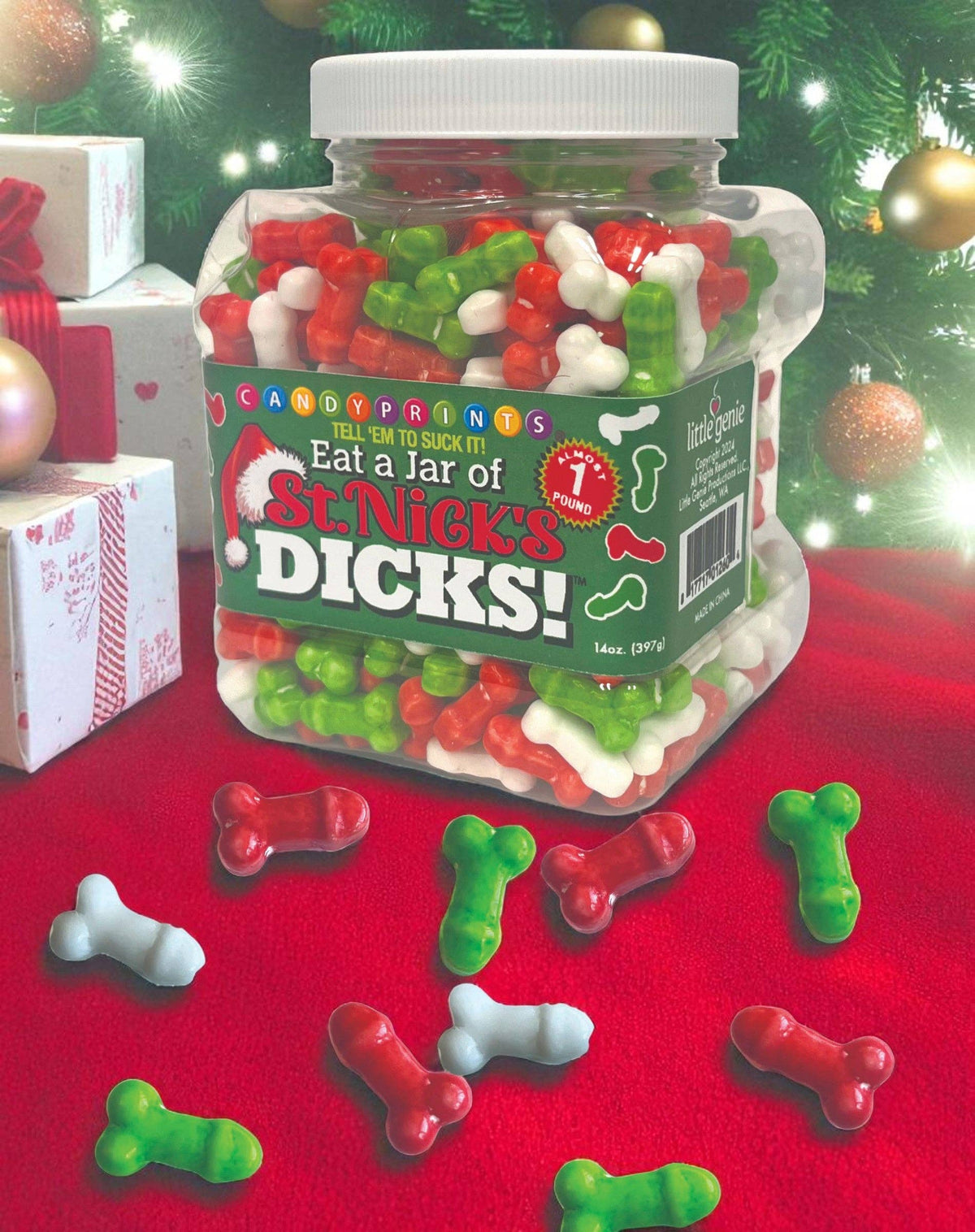 Eat a Jar of St. Nick’s Dicks Candy | Christmas Joke Gift
