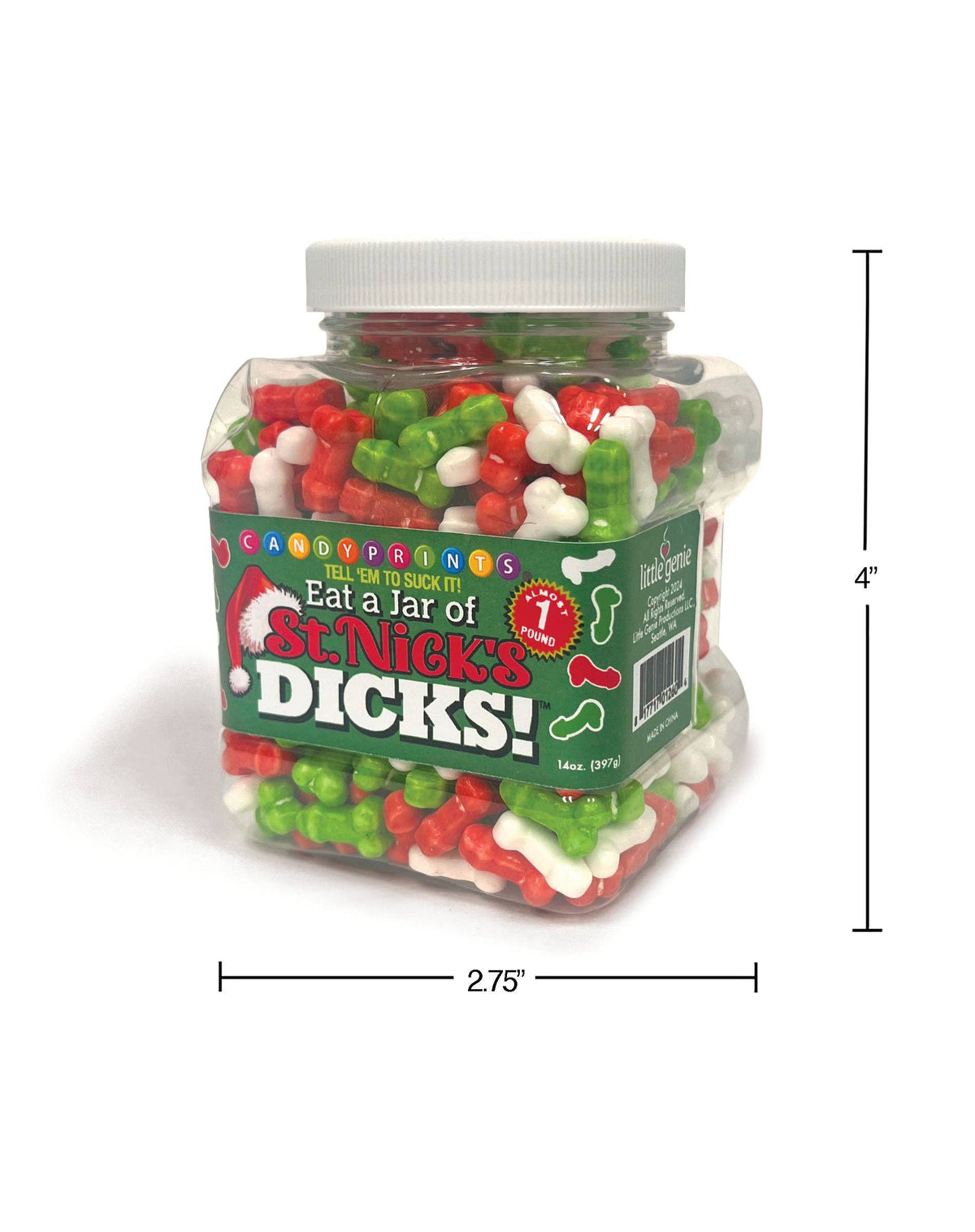 Eat a Jar of St. Nick’s Dicks Candy | Christmas Joke Gift