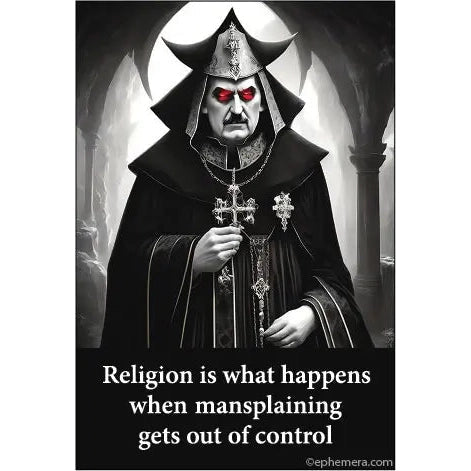 Religion Is What Happens Rectangular Magnet | 3" x 2|