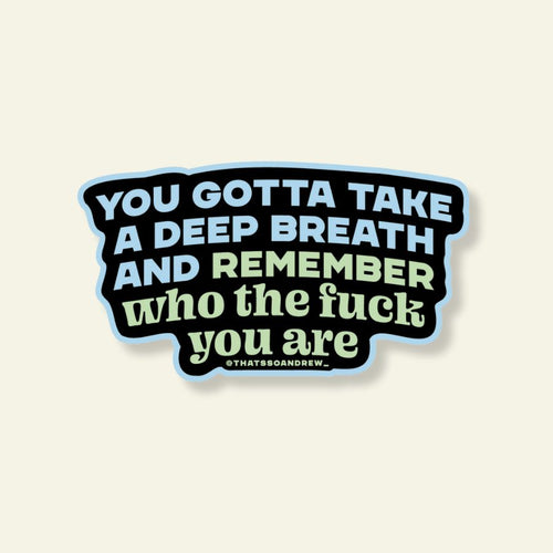 Remember Who the Fuck You Are Vinyl Sticker | Weatherproof Decal