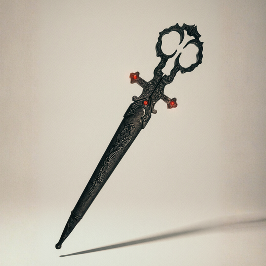 Renaissance Scissors with Scissors Holder | Sword in Scabbard Fantasy Novelty Large Scissors