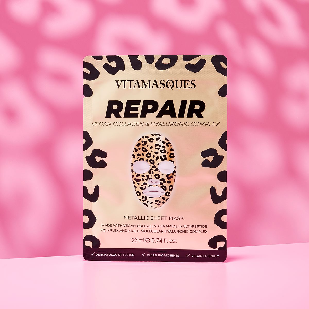 Repair Vegan Collagen & Gold Metallic Face Sheet Mask | Vegan South Korean Skincare