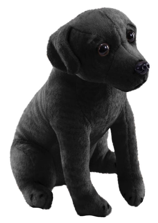 Rescue Black Labrador Dog Stuffed Animal with Sound 5.5"