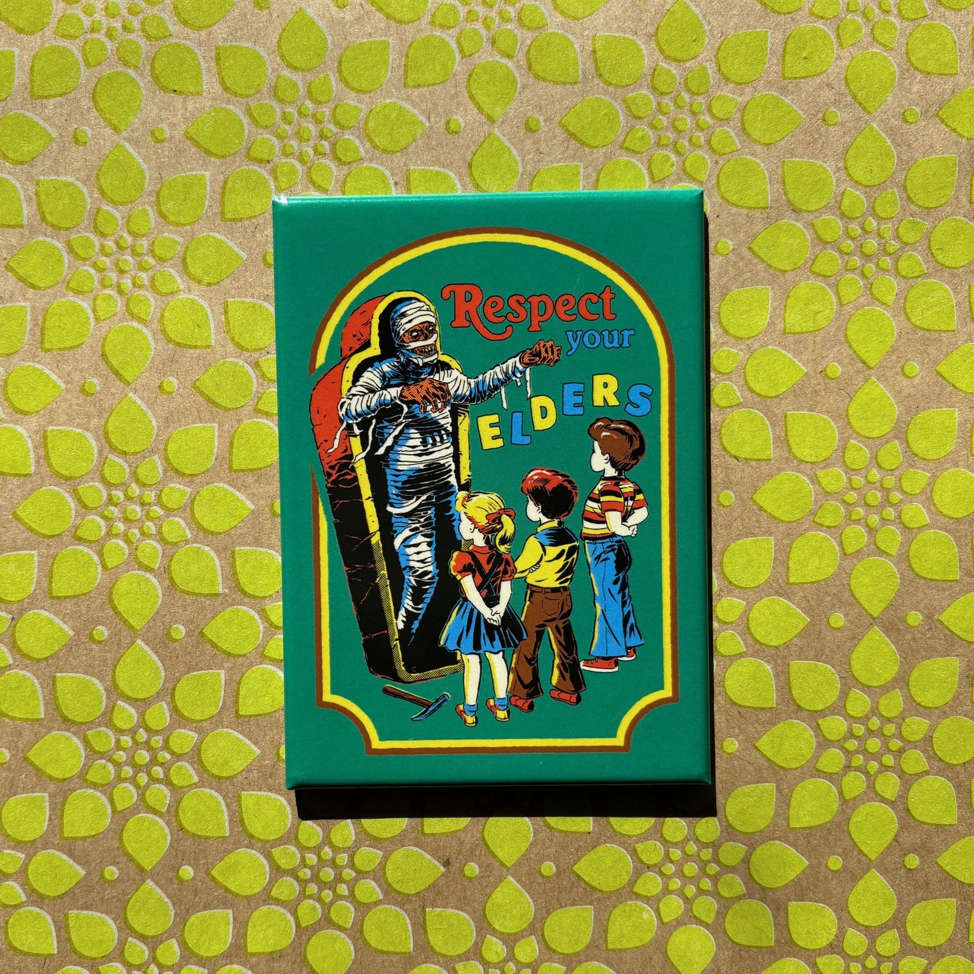 Respect Your Elders Rectangular Magnet | Refrigerator Magnetic Surface Decor
