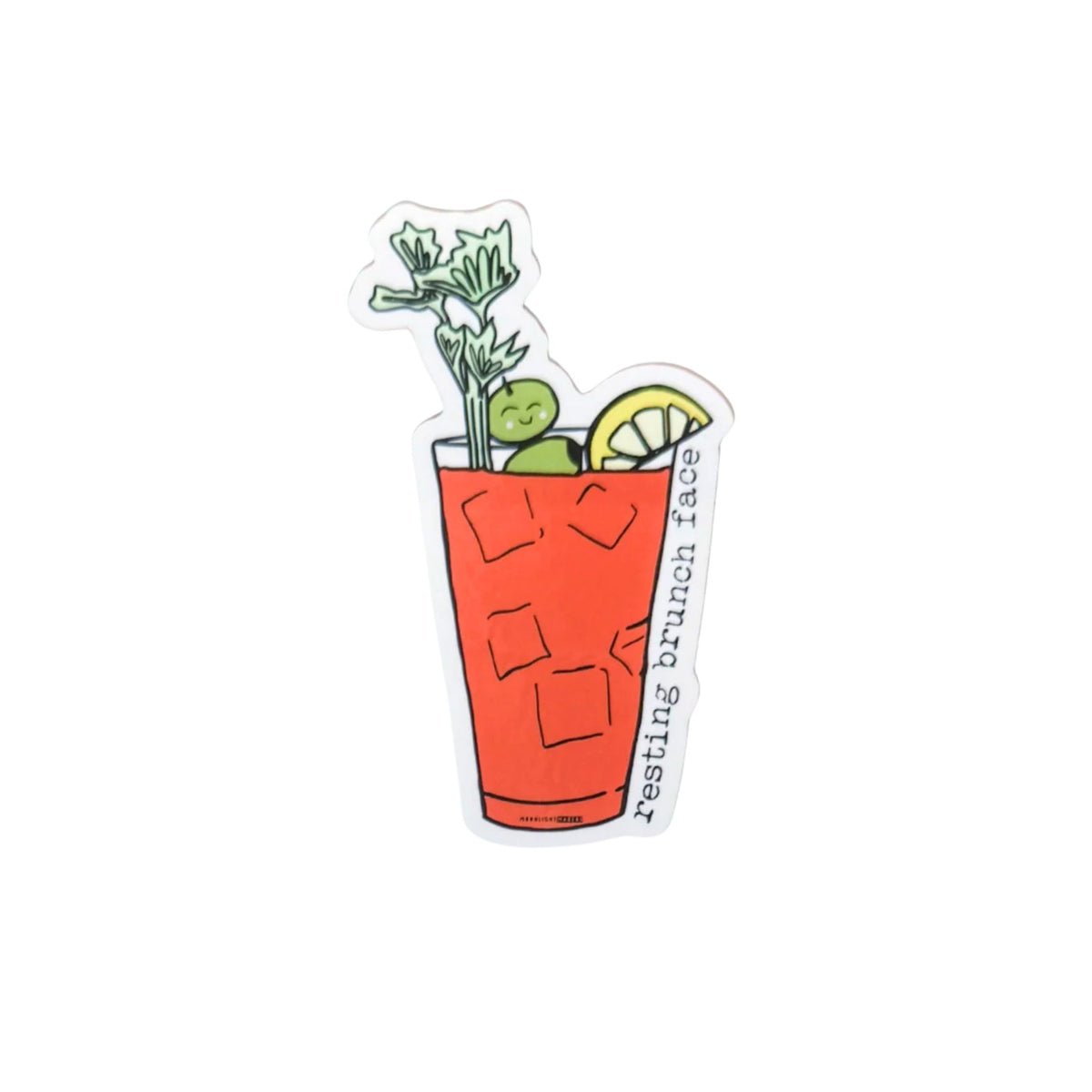 Resting Brunch Face Vinyl Sticker
