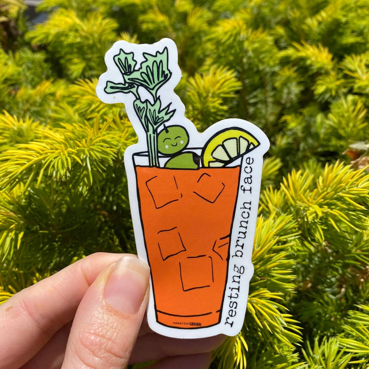 Resting Brunch Face Vinyl Sticker