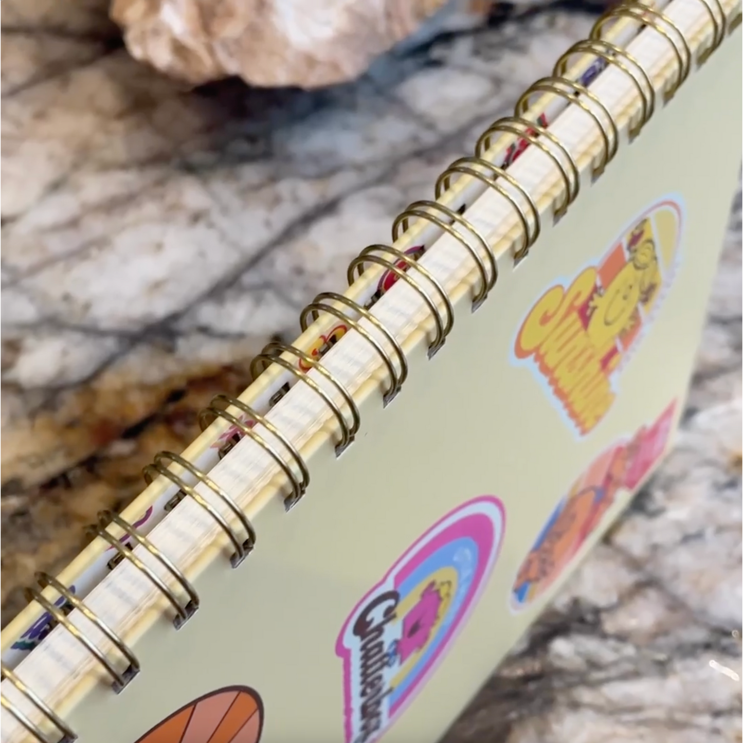 Retro 1970s 1980s Little Miss and Mr. Men Full Size Hardcover Spiral Notebook So Many Feelings | Hardcover Journal