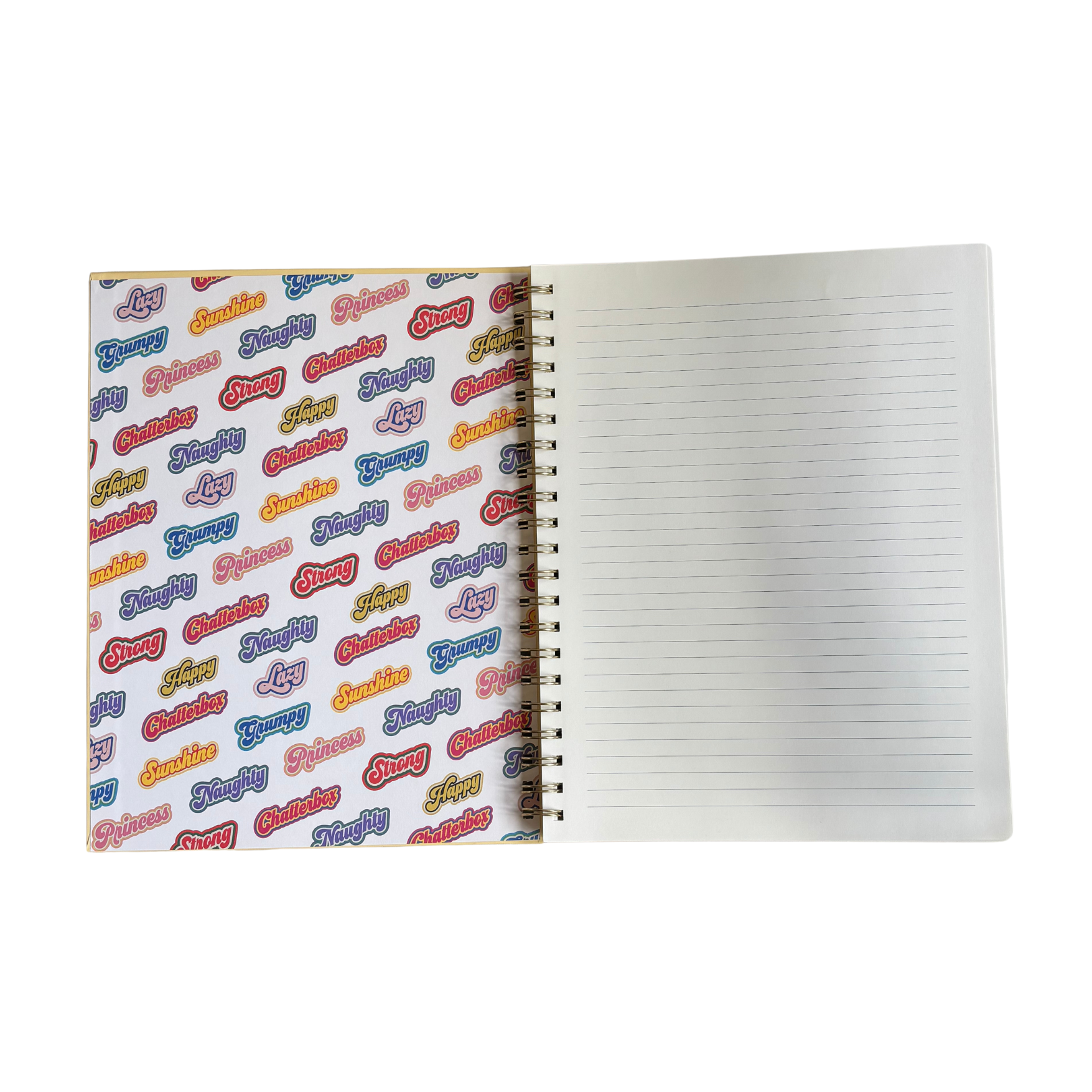 Retro 1970s 1980s Little Miss and Mr. Men Full Size Hardcover Spiral Notebook So Many Feelings | Hardcover Journal