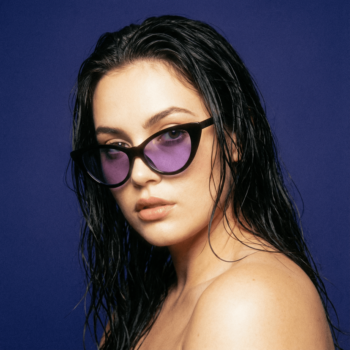 Retro 1990's Black Cat Eye Women's Sunglasses