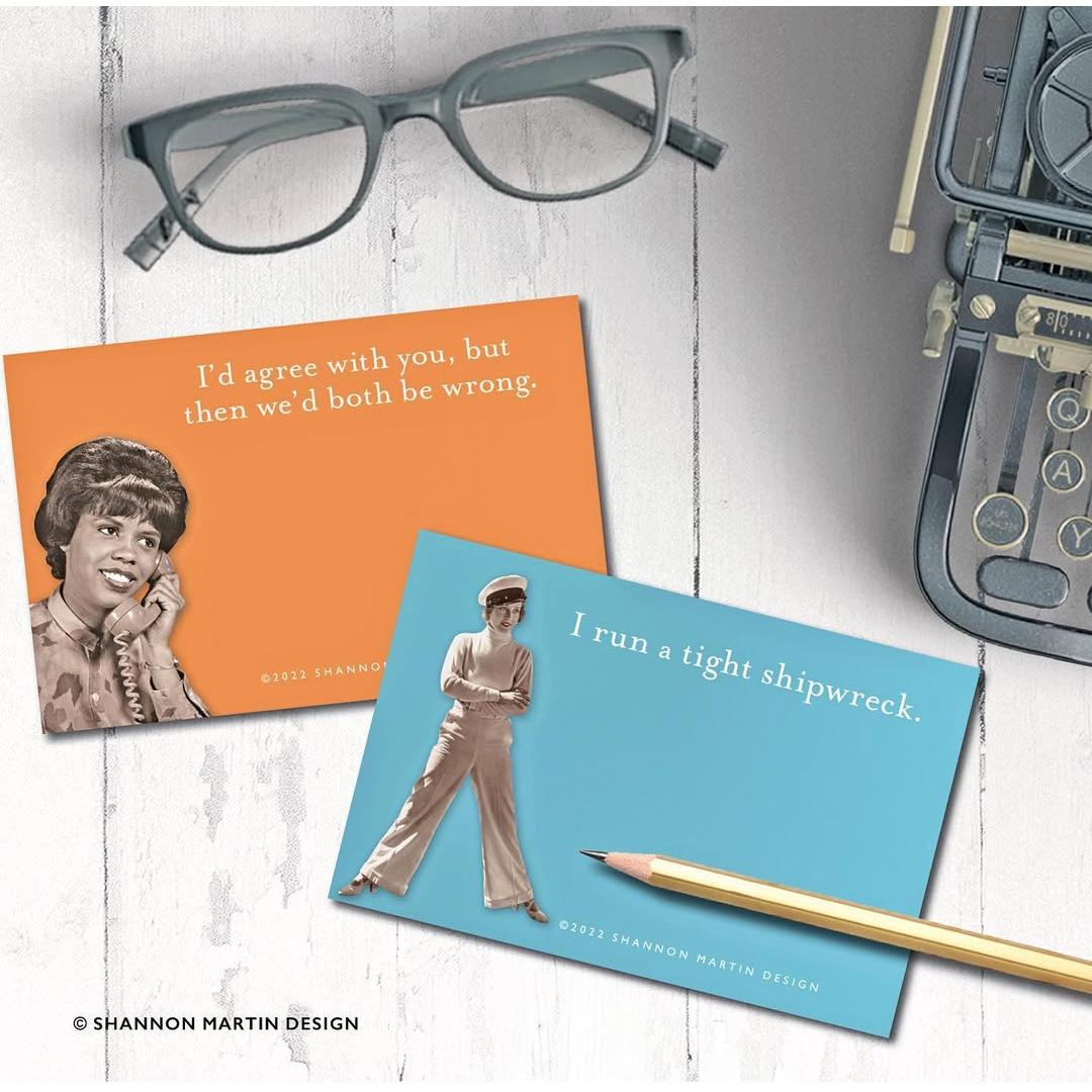 Retro Ladies Sticky Notes with Sassy Sayings - 15+ Options!