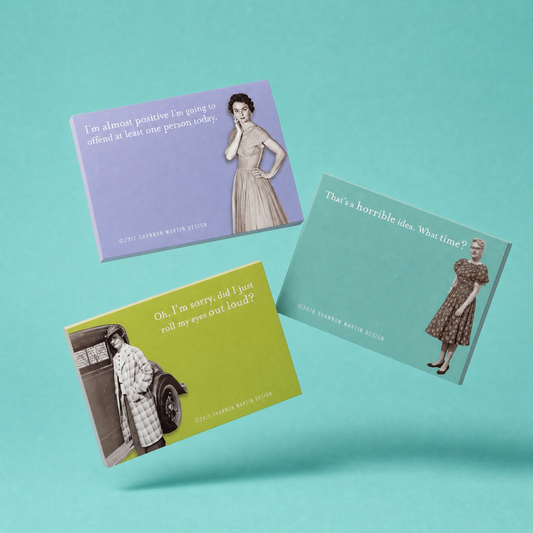 Retro Ladies Sticky Notes with Sassy Sayings - 15+ Options!