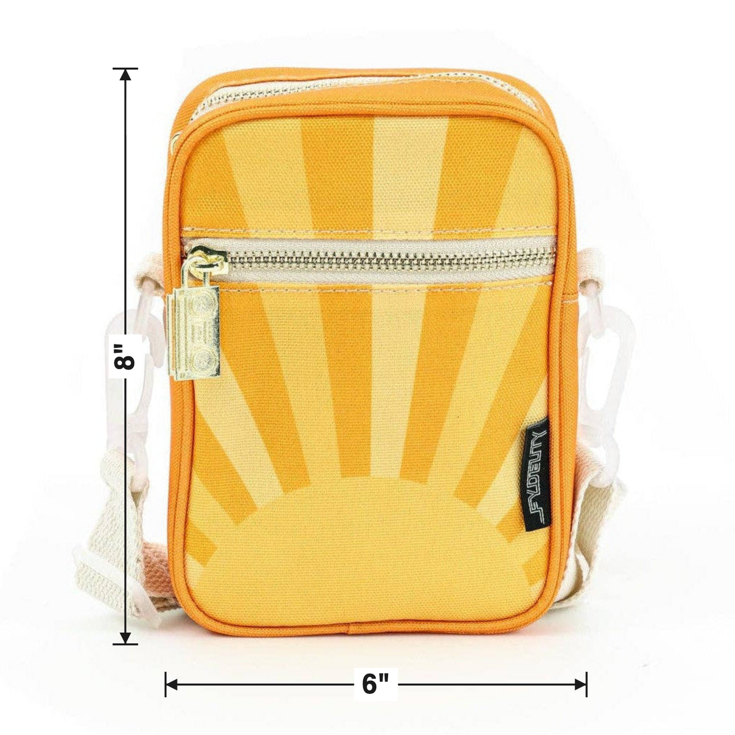 Size chart — 6" W x 8" H (bag body)