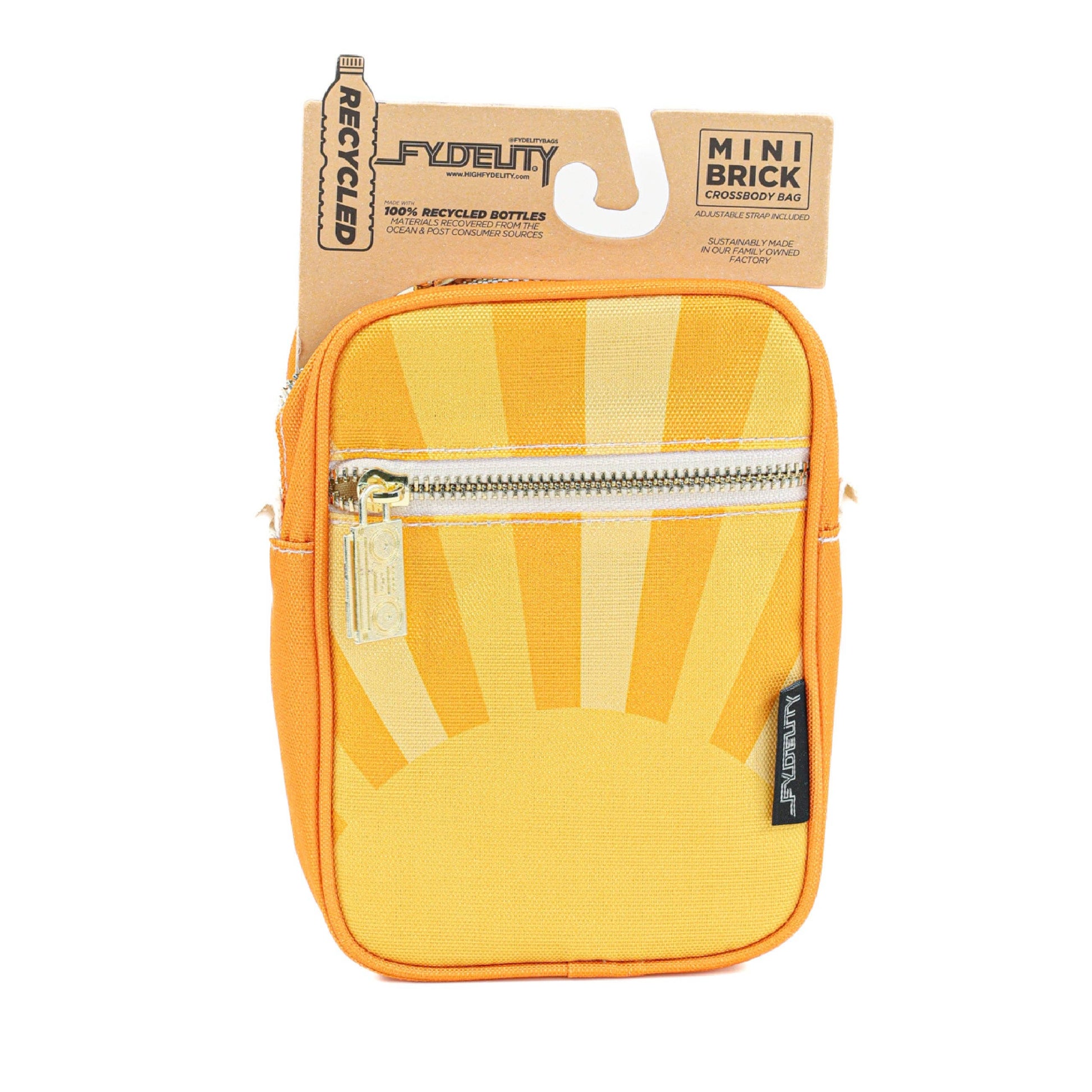 Retro Sun Mini Brick Bag | Crossbody Bag | Recycled RPET