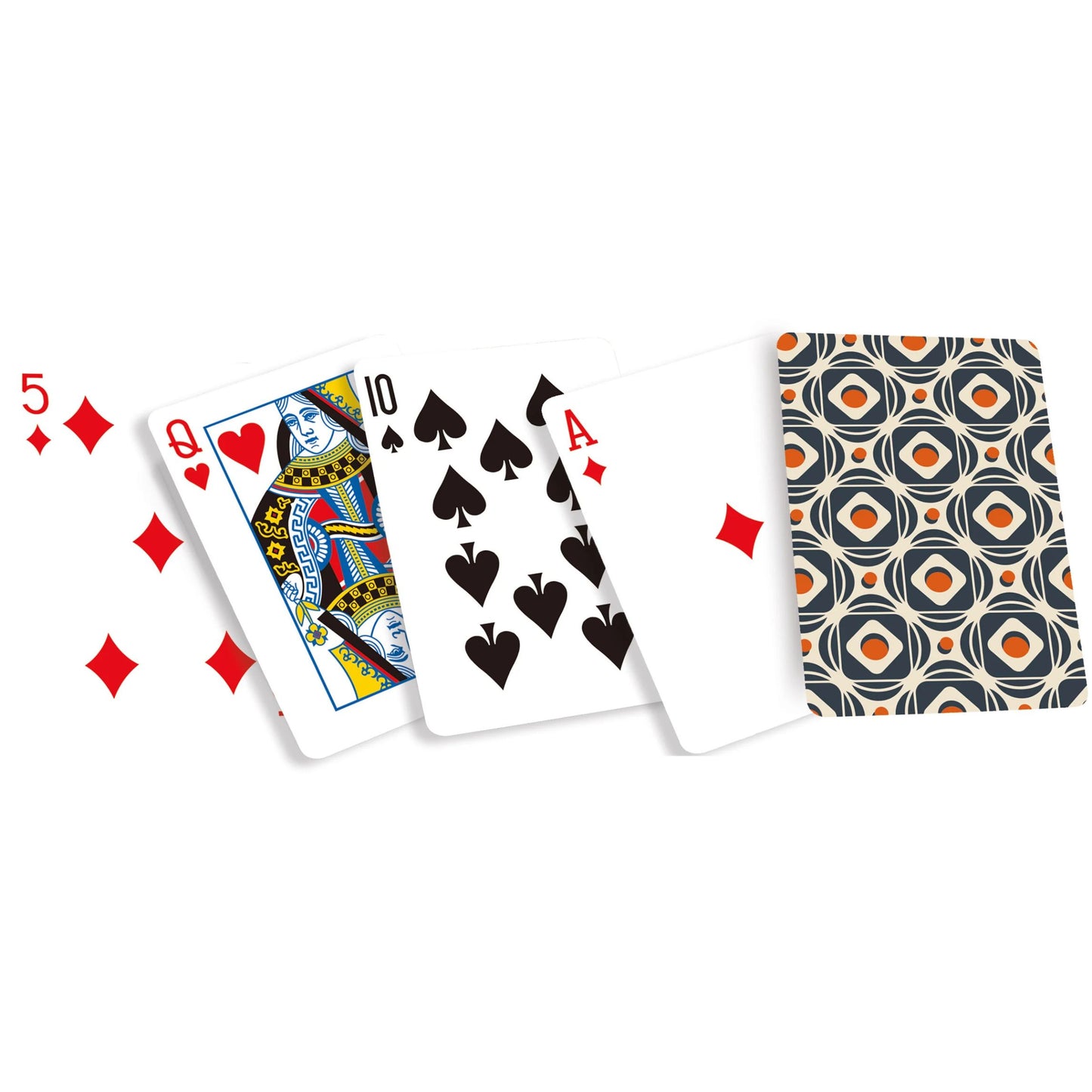 Retro Tile Playing Cards | Vintage Pattern Deck with Acrylic Case