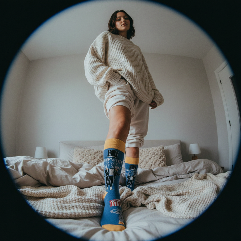 Ringmaster Of The Shit Show Funny Socks in Blue | Unisex | Gift for Her