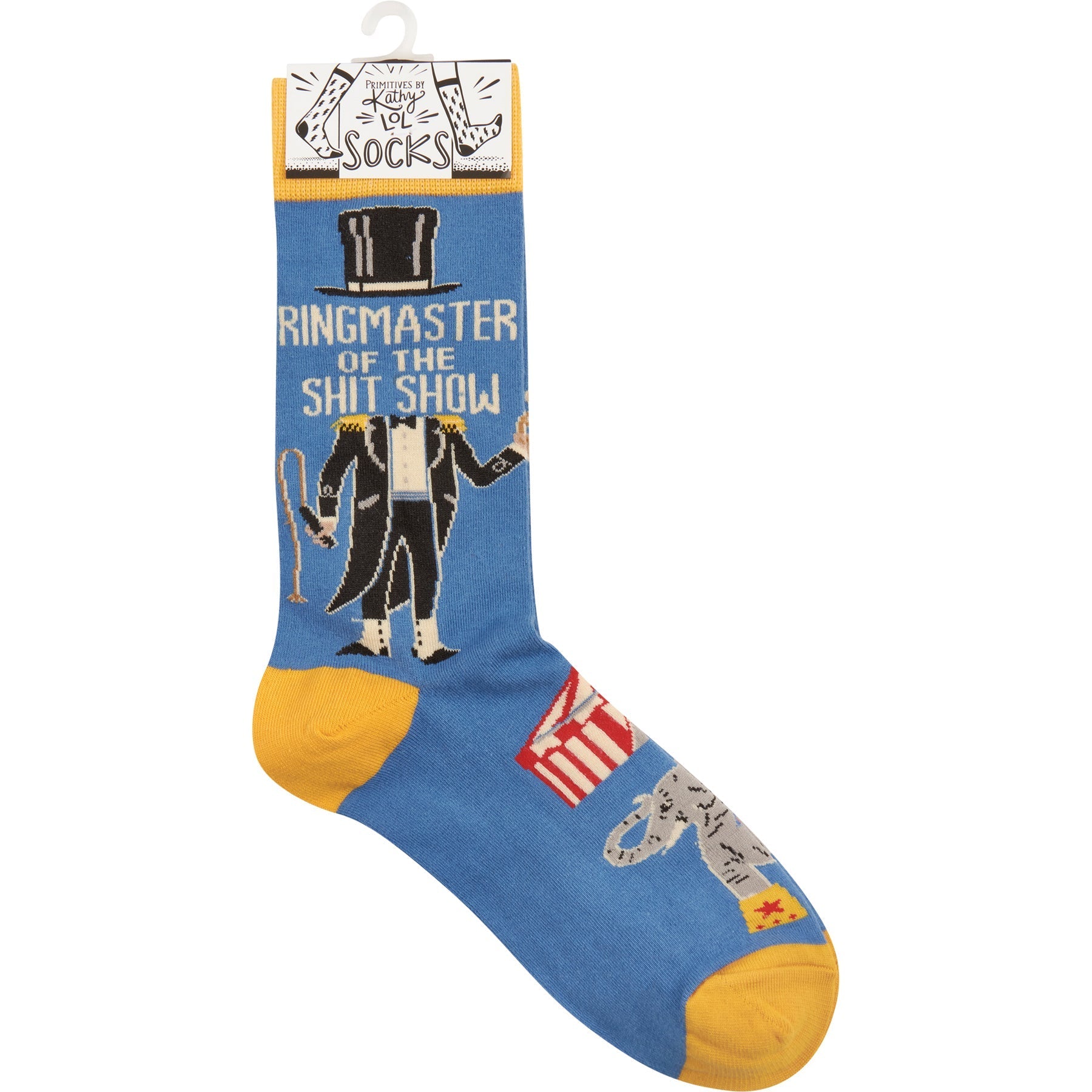 Ringmaster Of The Shit Show Funny Socks in Blue | Unisex | Gift for Her