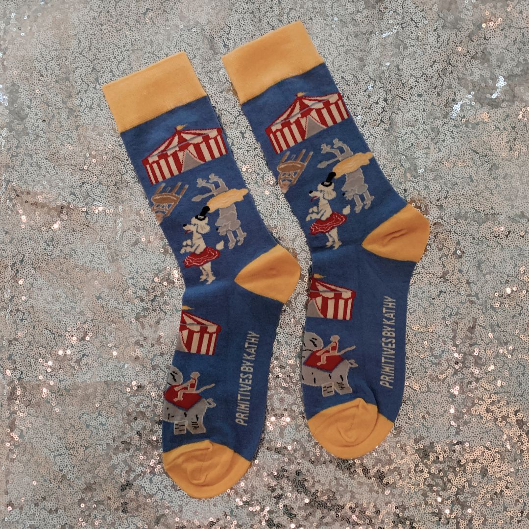 Ringmaster Of The Shit Show Funny Socks in Blue | Unisex | Gift for Her