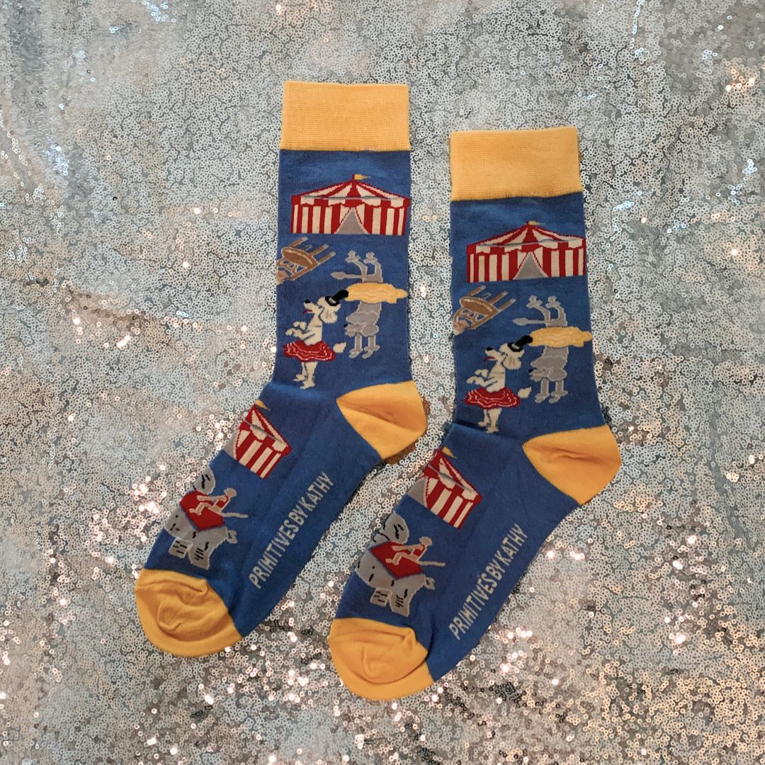 Ringmaster Of The Shit Show Funny Socks in Blue | Unisex | Gift for Her