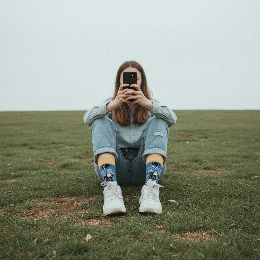 Ringmaster of the Shit Show Funny Socks | Blue Circus Graphic Crew Socks