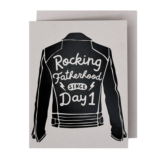 Rocking Fatherhood Since Day 1 Greeting Card | Father's Day Message Card