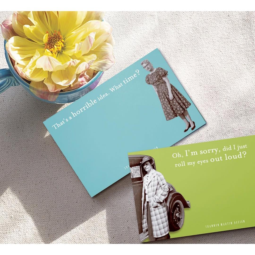 Roll My Eyes Out Loud, Don't Make Me Repeat Myself, Agree with You Sticky Notes Set Memo Pads Strong Adhesive | 2-7/8 x 4-3/8 inches | Pack of 3
