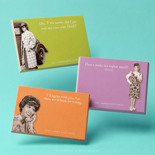 Roll My Eyes Out Loud, Don't Make Me Repeat Myself, Agree with You Sticky Notes Set Memo Pads Strong Adhesive | 2-7/8 x 4-3/8 inches | Pack of 3
