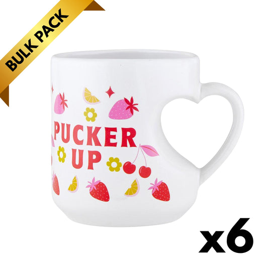 Romance Pucker Up Heart Mug — Bulk Lot of 6 (Gifting, Events & Resale)-Creative Brands-The Bullish Store